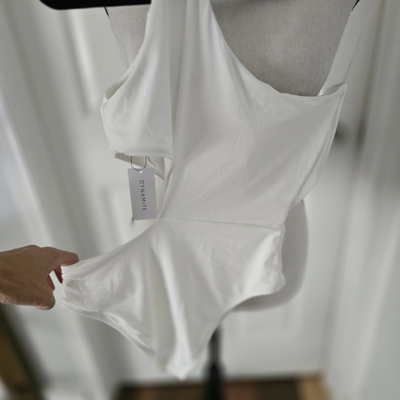 Dynamite White One-Shoulder Swim One Piece - Picture 5 of 6